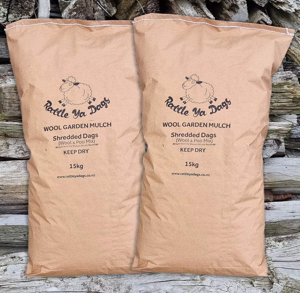 2 x Shredded Dags 15kg (one freight free)